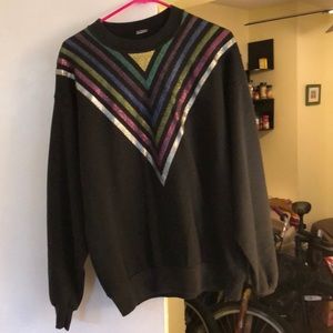 Vintage sparkly patterned pullover